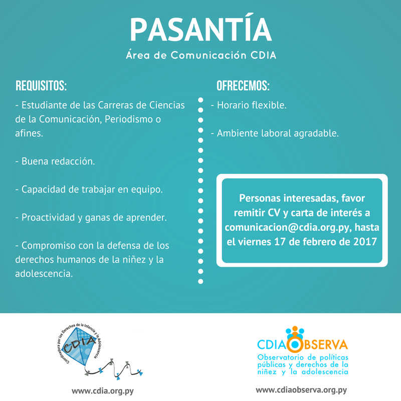 Pasantía Comunicación CDIA 2017