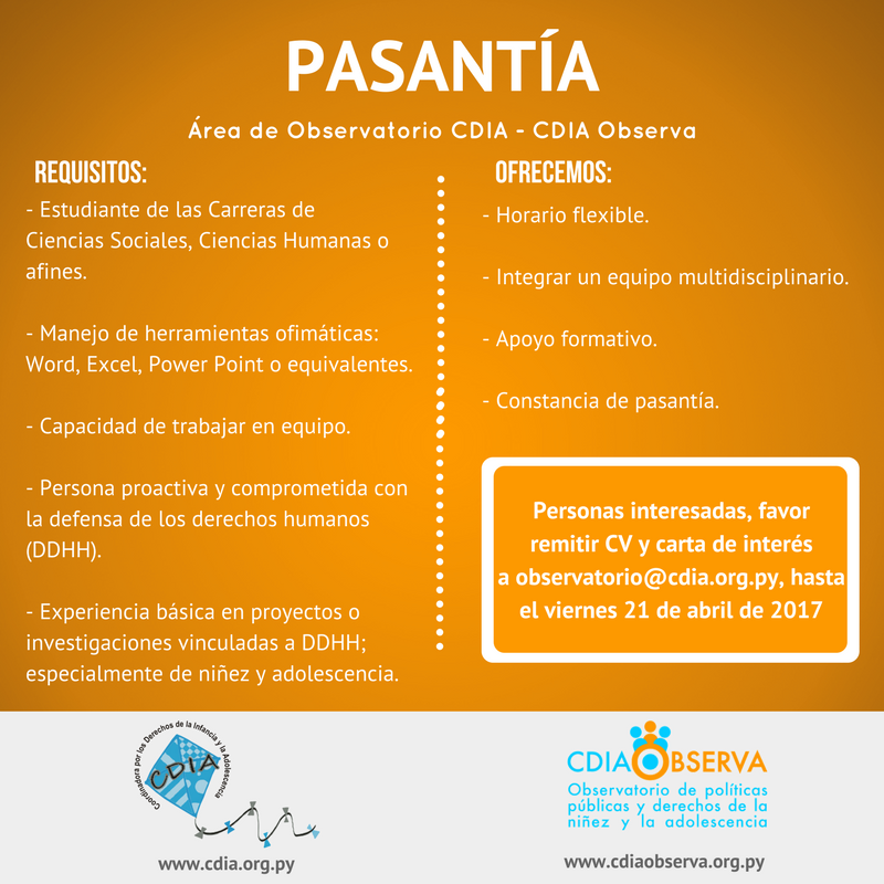 Pasantía Observatorio CDIA 2017